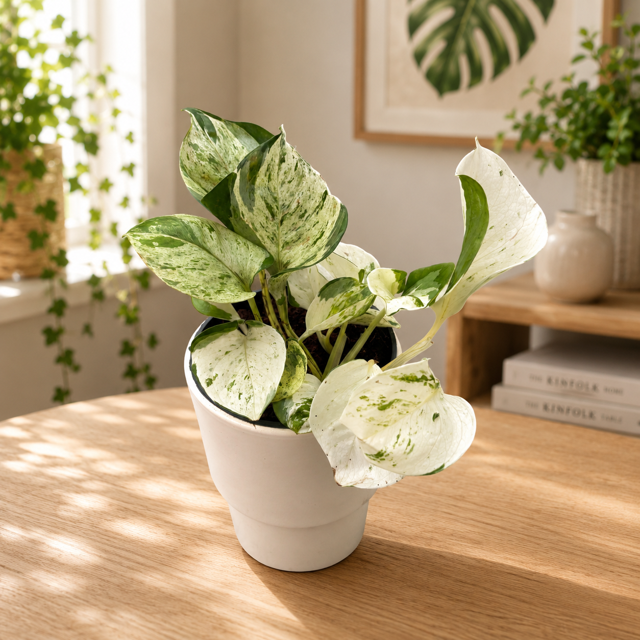 Epipremnum aureum ‘Manjula’ (Boldog Levél) 3-4 növény/cserép