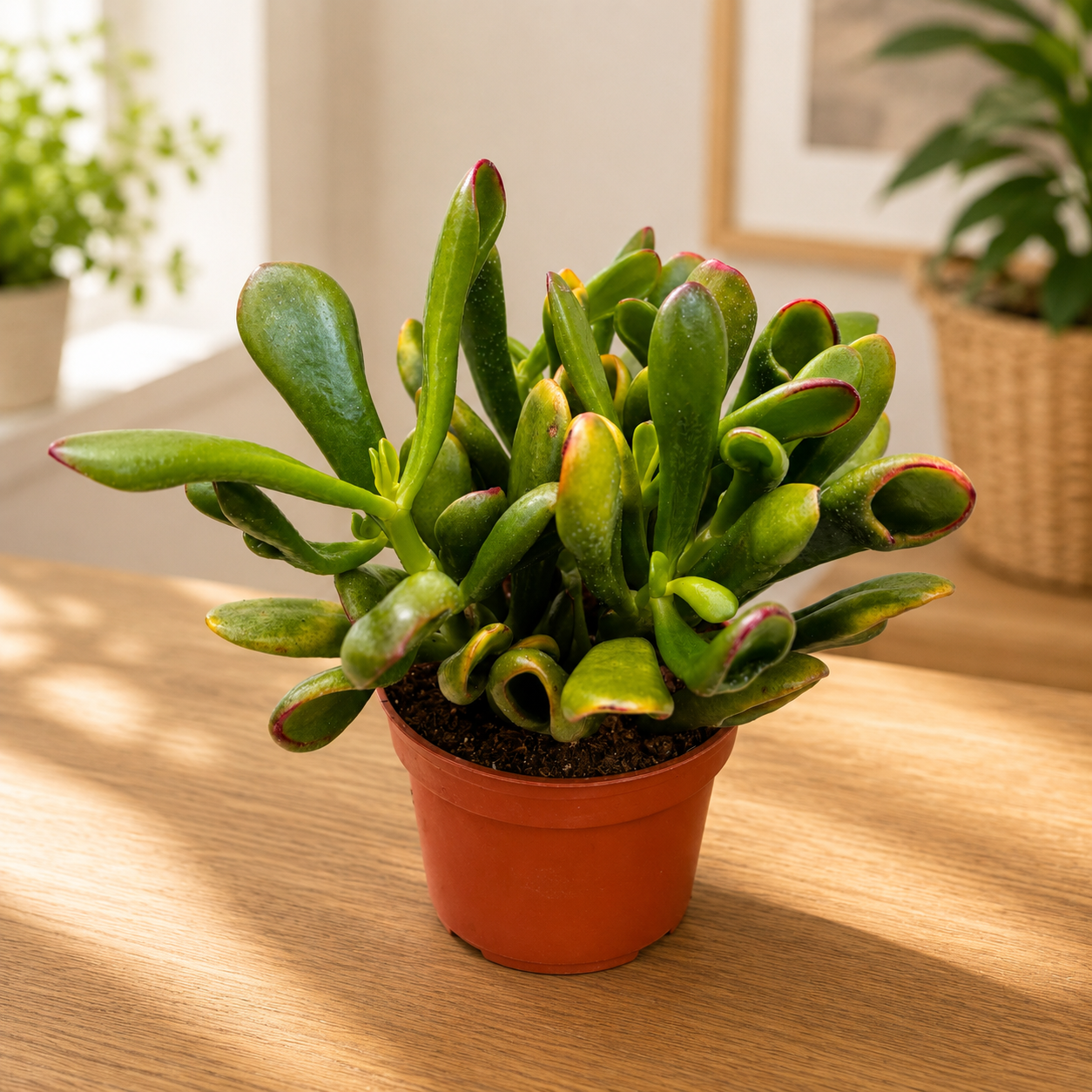 Crassula ovata ‘Gollum’ Variegata (Horn Tree Tricolor) - suculenta tricolora cu forma sculpturala