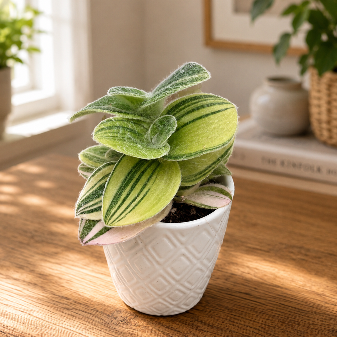 Tradescantia Sillamontana Variegata Babypflanze