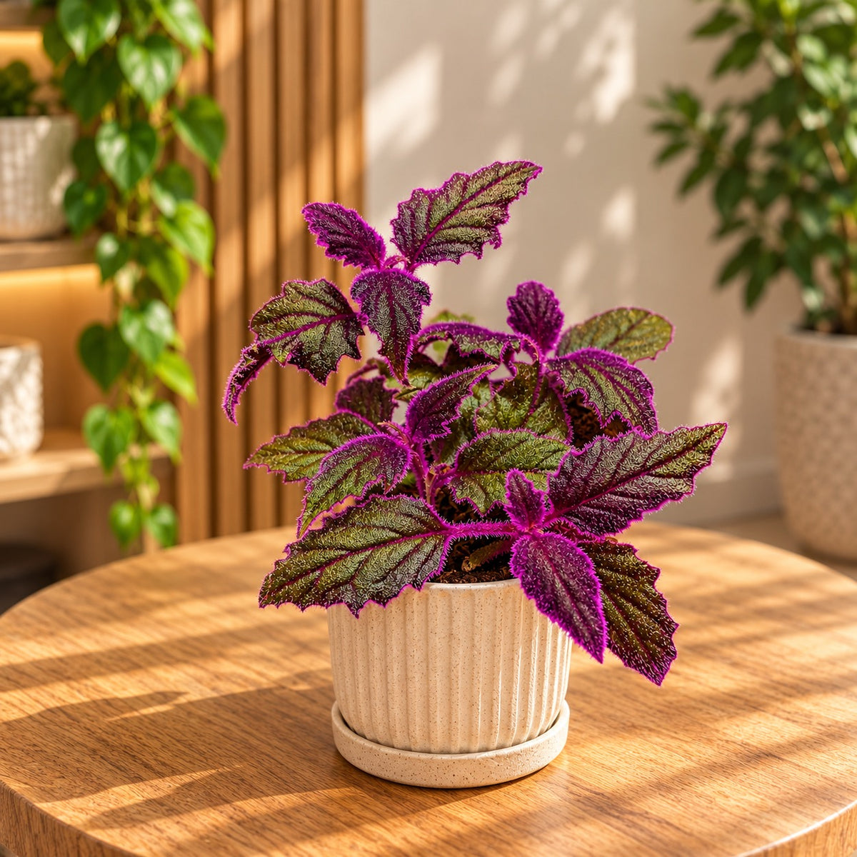 Gynura aurantiaca 'Purple Passion' 2pp - velvety plant with intense purple foliage