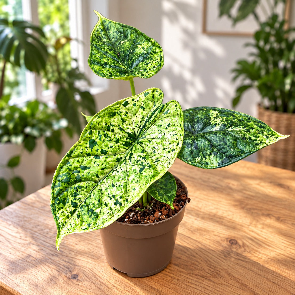 Alocasia 'Dragon Scale Mint' Variegata - spectacular variegation ...