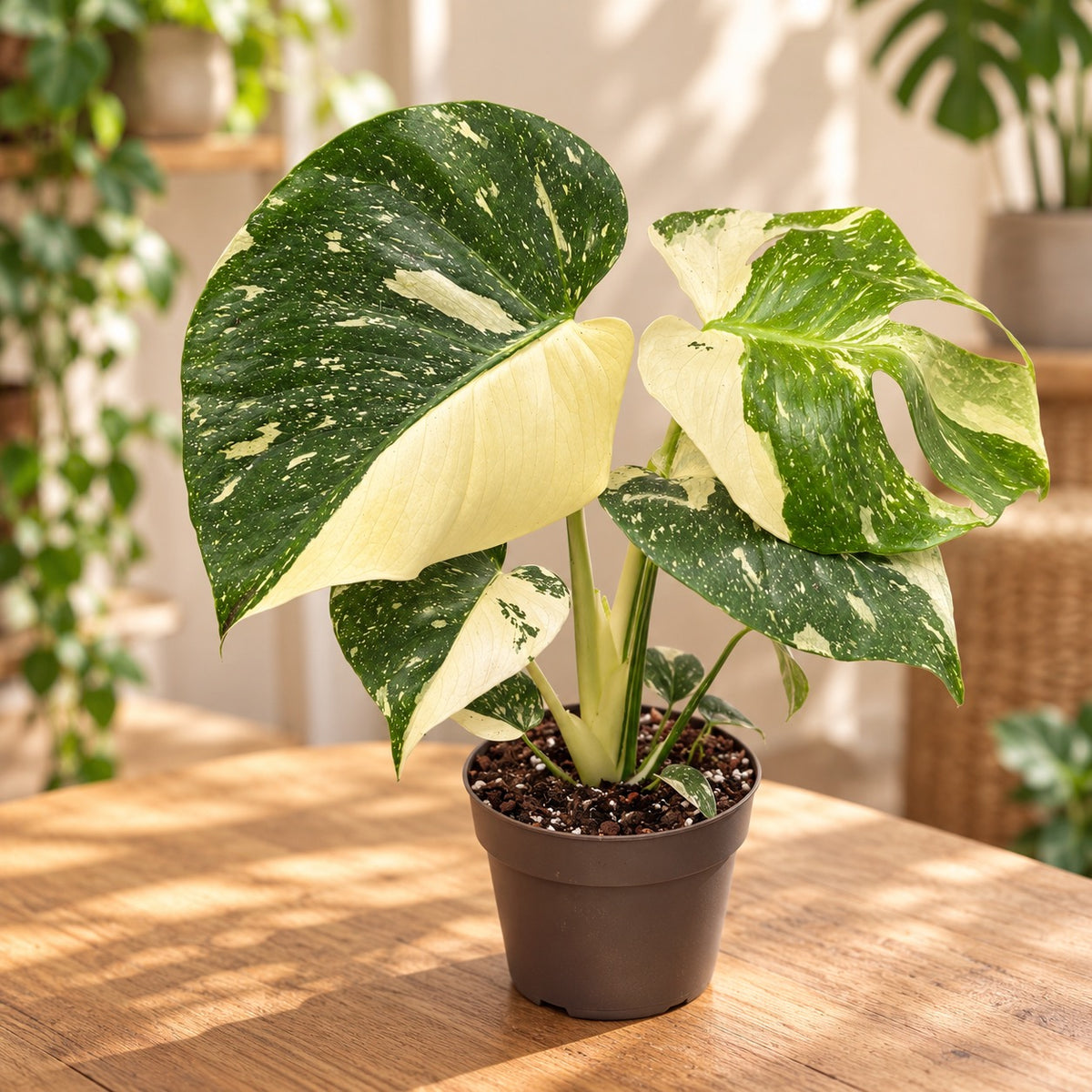 Monstera deliciosa 'Thai Constellation' Half Moon – Secret Garden Plant ...