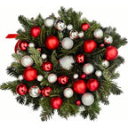 Coronita din brad natural cu globulete colorate