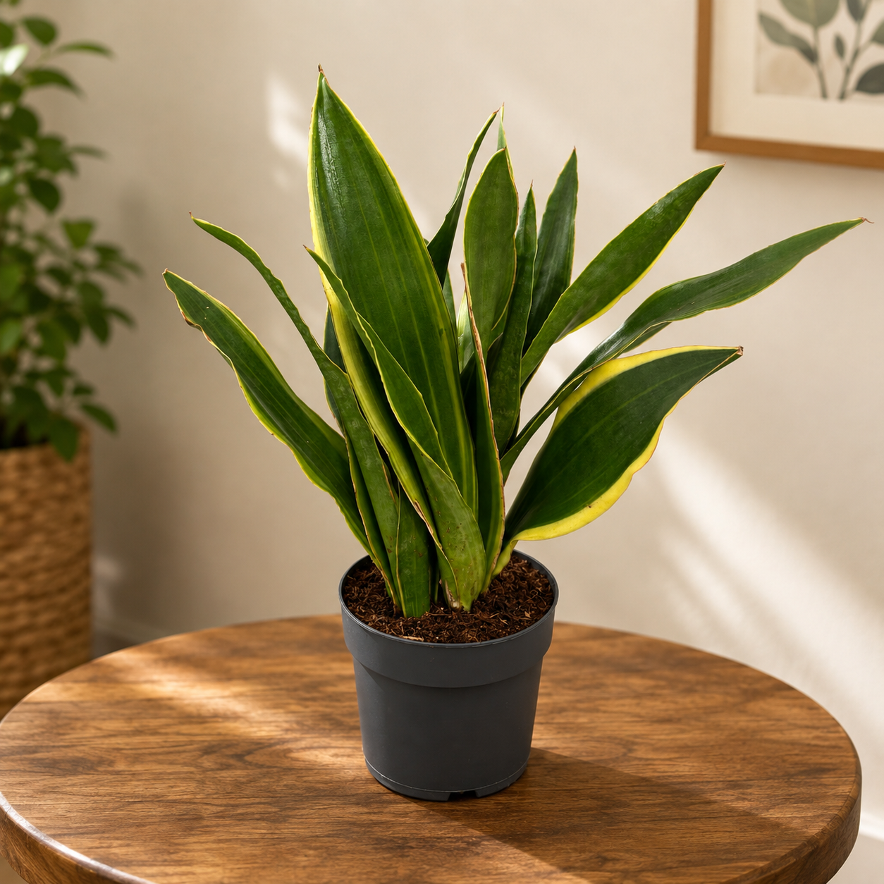 Sansevieria aubrytiana 'Yellow Edge' - planta sarpelui cu margini galben-aurii
