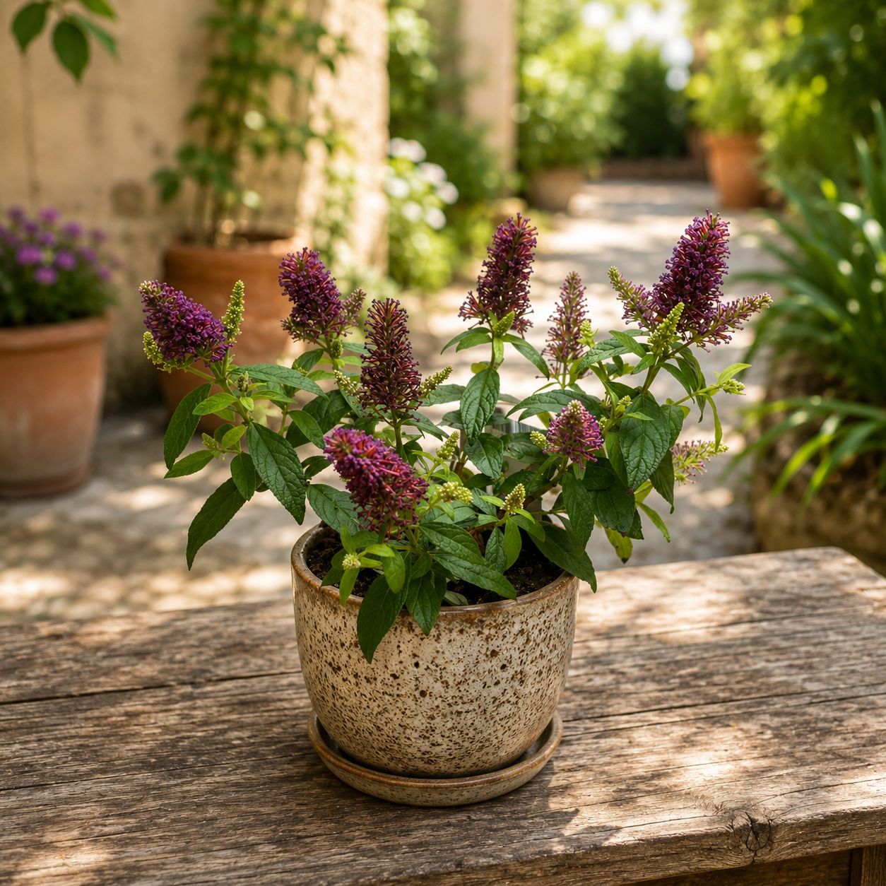 Buddleja davidii 'Little Rockstars Red' - Liliac de vara compact