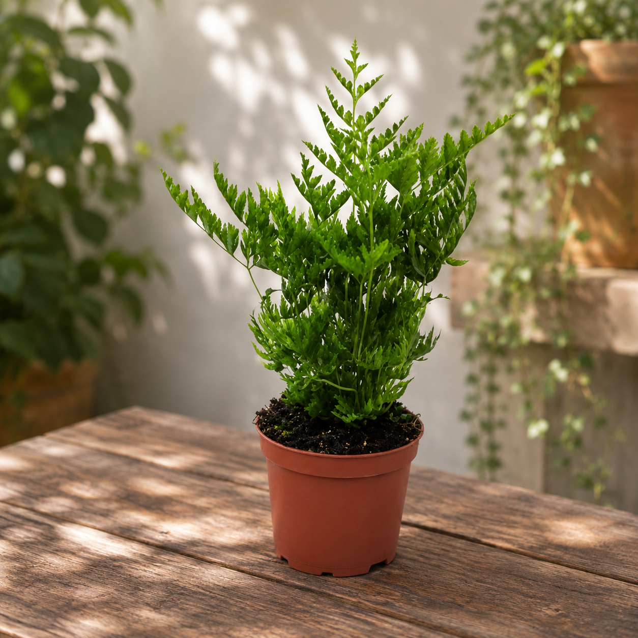 Pteris straminea (Silver Lace Fern / Ασημένια φτέρη / Straw Fern)