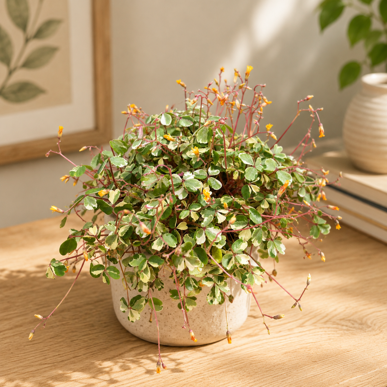 Oxalis vulcanicola 'Nordlys' - Oxalis variegat verde-crem