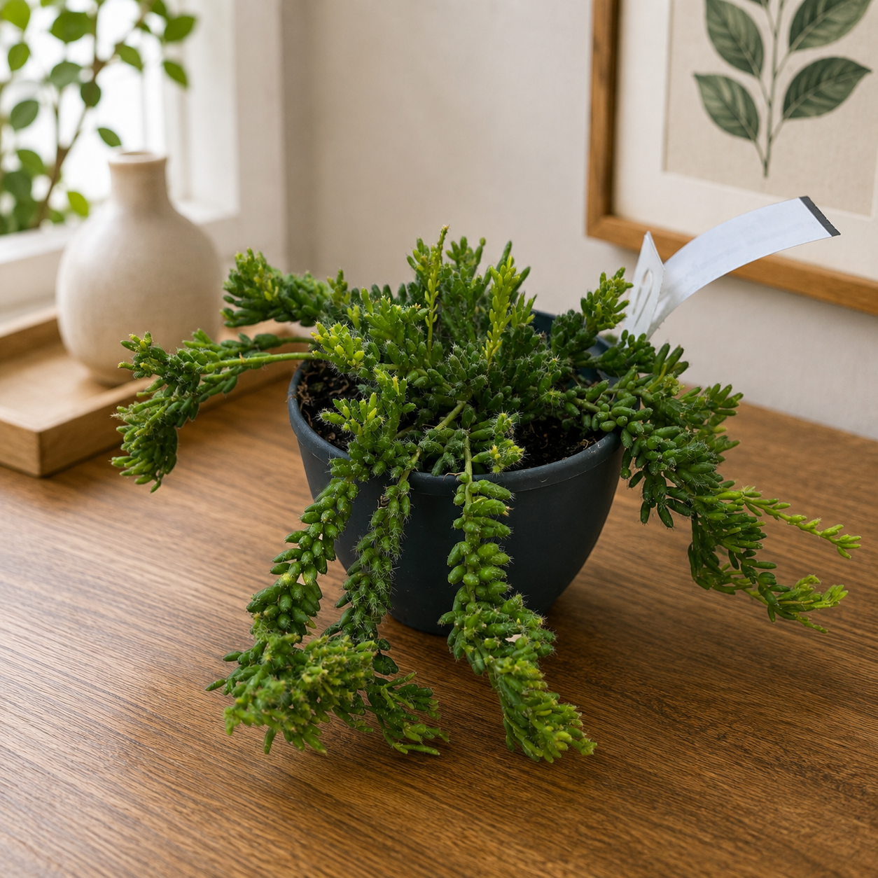 Rhipsalis mesembryanthemoides - cactus epifit pendulant cu tulpini fine
