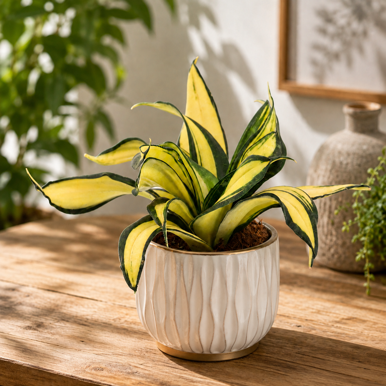 Sansevieria Hahnii ‘Curly Galaxy’ - planta sarpe cu frunze rasucite
