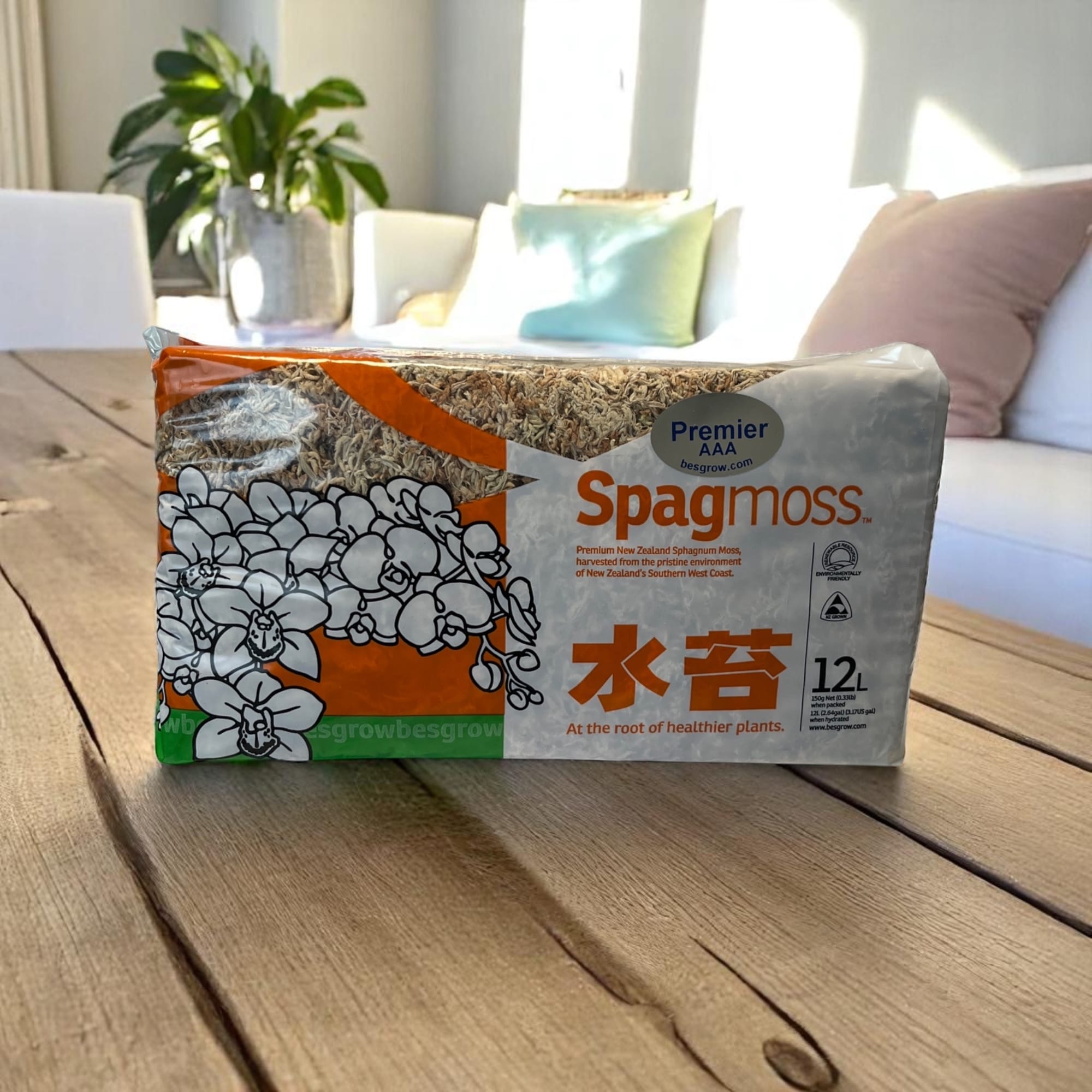Muschi Sphagnum (Noua Zeelanda) uscat - SpagMoss Premier AAA 150g / 12L