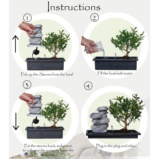 Bonsai - 'Buddha' Waterfall fountain