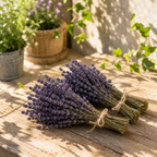 Bouquet of scented dried lavender flowers