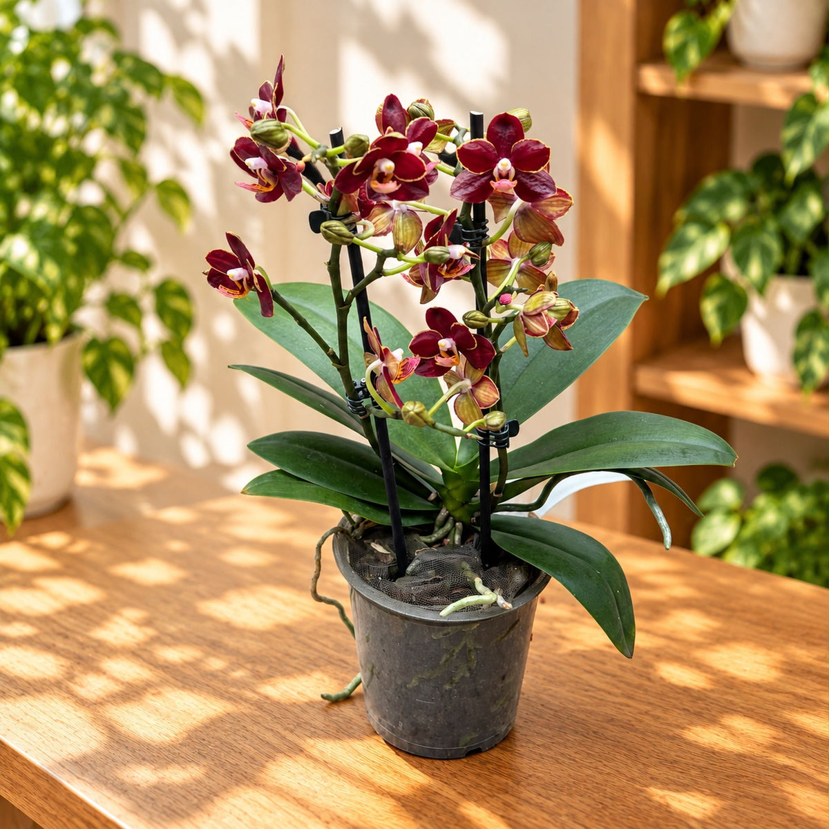 Phalaenopsis Sunrise Red Peoker (Esmee) D12 - waxy flowers
