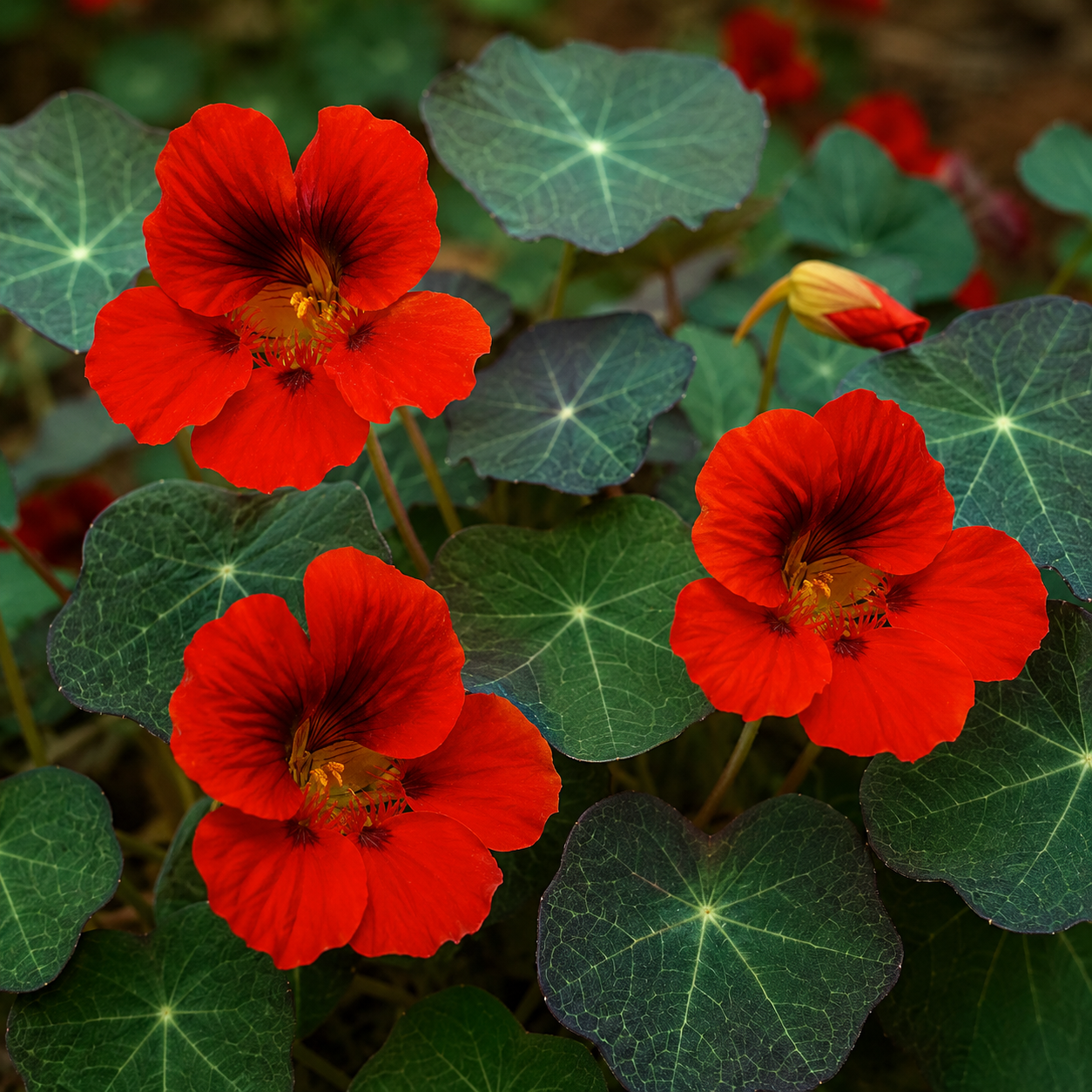 Tropaeolum majus ‘Empress of India’ - condurul doamnei