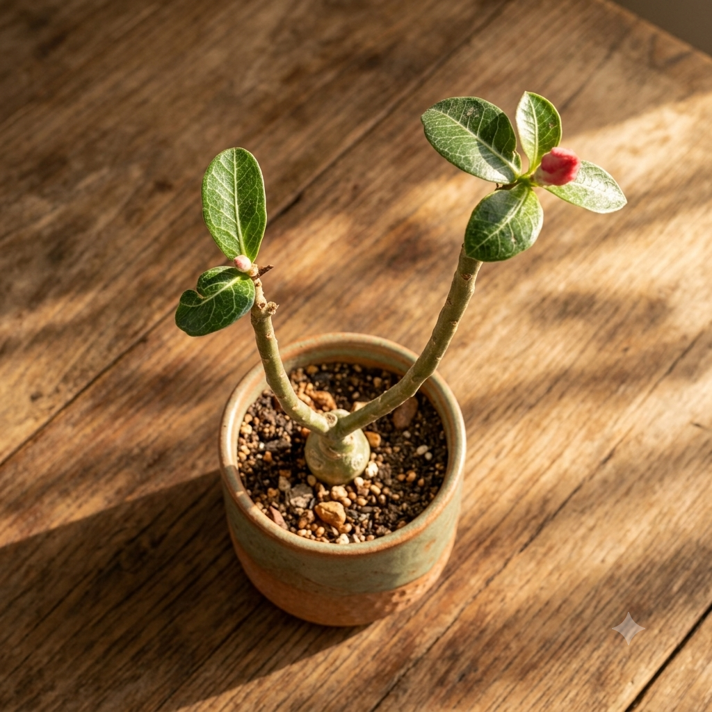Adenium obesum 'Golden Bambi' (variegated)