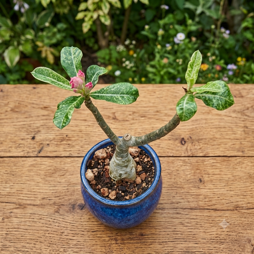 Adenium obesum 'Spot Lilium' (variegado)