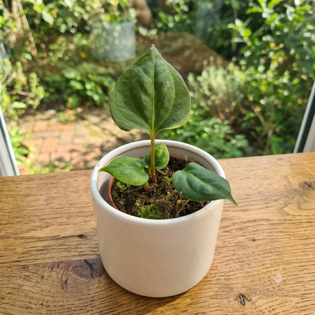 Anthurium portillae - Anthurium da collezione con foglie vellutate e nervature a contrasto
