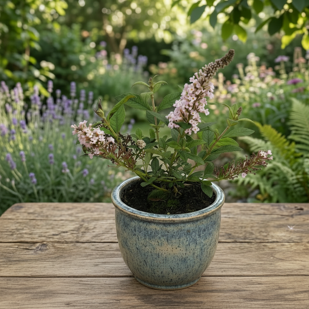 Buddleja davidii ‘Little Rockstars Pink’ - lila de verano enano, con aroma delicado