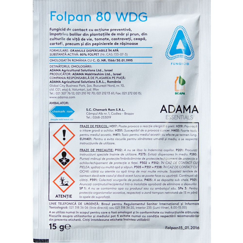 Folpan 80 WDG 20g - fungicid eficient, la cel mai bun pret