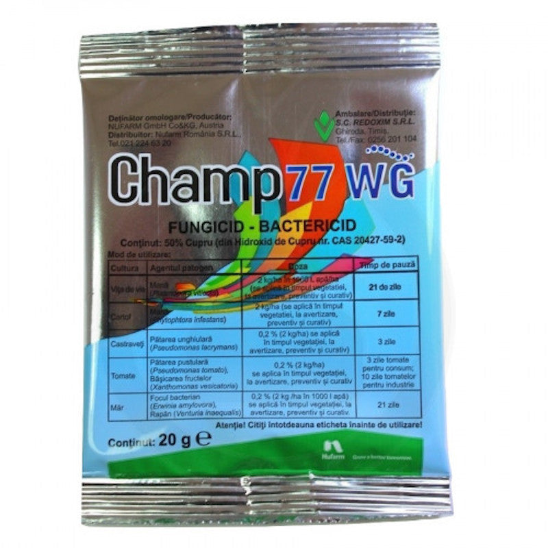 Champ 77 WG 20 g- Fungicid/bactericid de contact, orhidee, pret atractiv