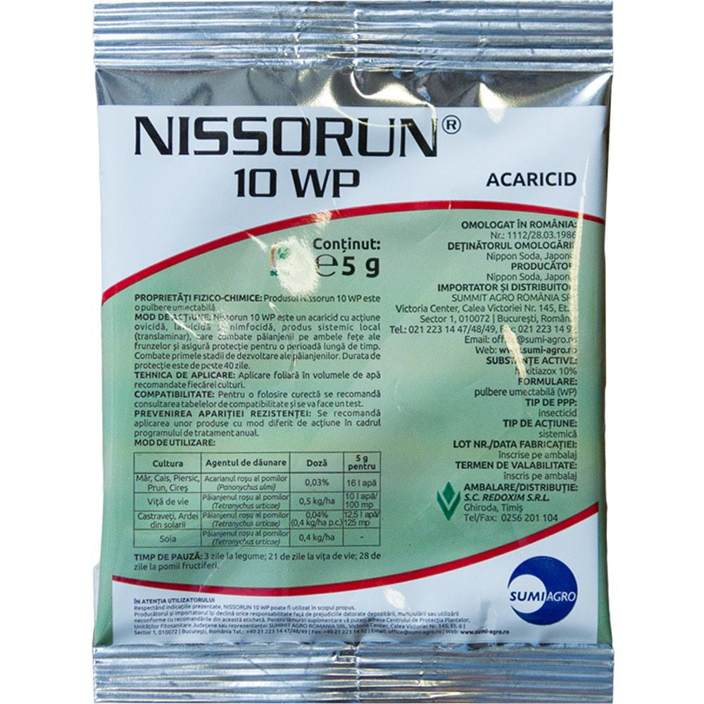 Nissorun 10 WP - Acaricid sistemic
