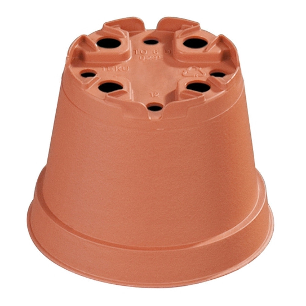 Ghiveci maro, plastic D6cm