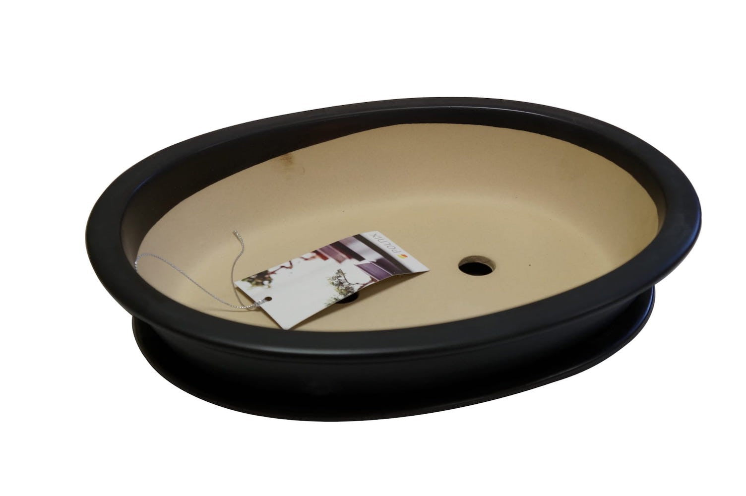 Ghiveci traditional oval bonsai cu farfurie D45 cm