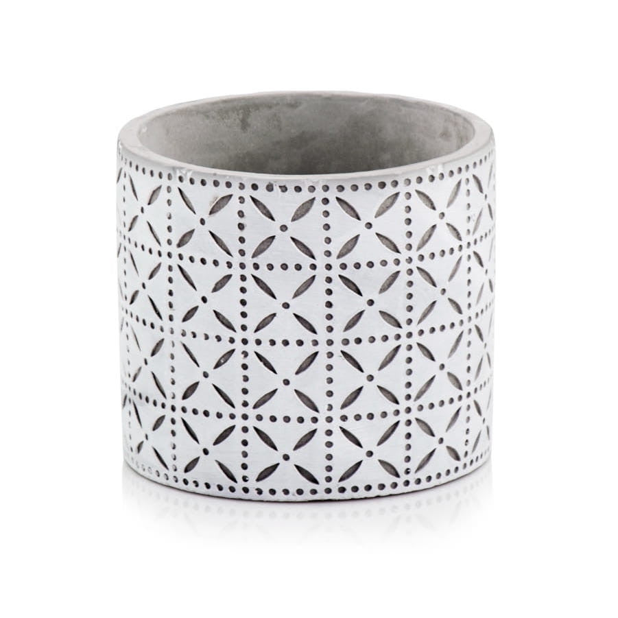 Vas decorativ Etno White Butterfly D13, H11 cm