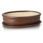 Ghiveci traditional oval bonsai cu farfurie D40 cm