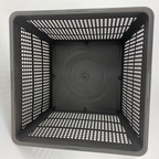 Γλάστρα τύπου καλάθι μαύρο/γκρι 18x18 εκ