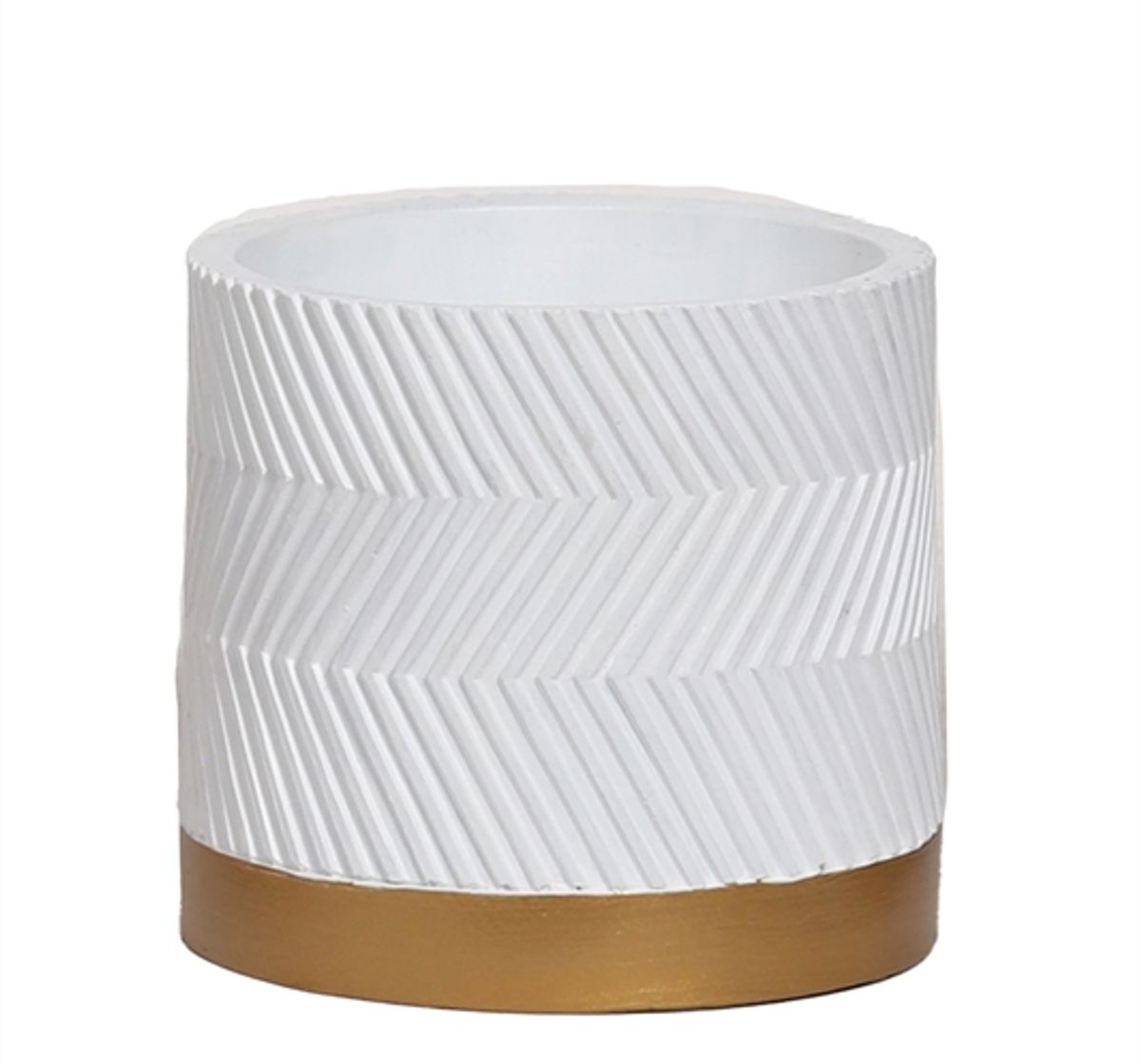 Vas decorativ din ceramica Beton White Matte D12