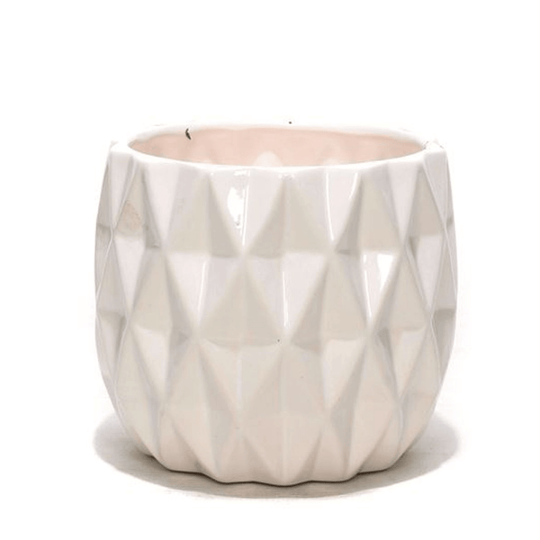 Quarzweiße dekorative Schale aus D12-Keramik