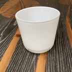 Skleněná váza ve tvaru masky bílá D7,5cm, V8cm